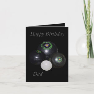 Gräsmatta Bowls, Grattis på födelsedagen Pappa-små Kort
