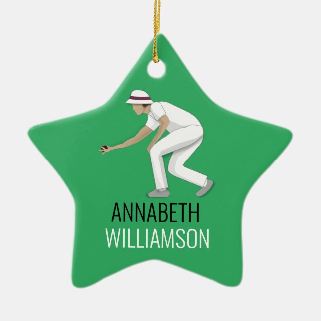 Gräsmatta Bowls Julgransprydnad Keramik (Framsidan)