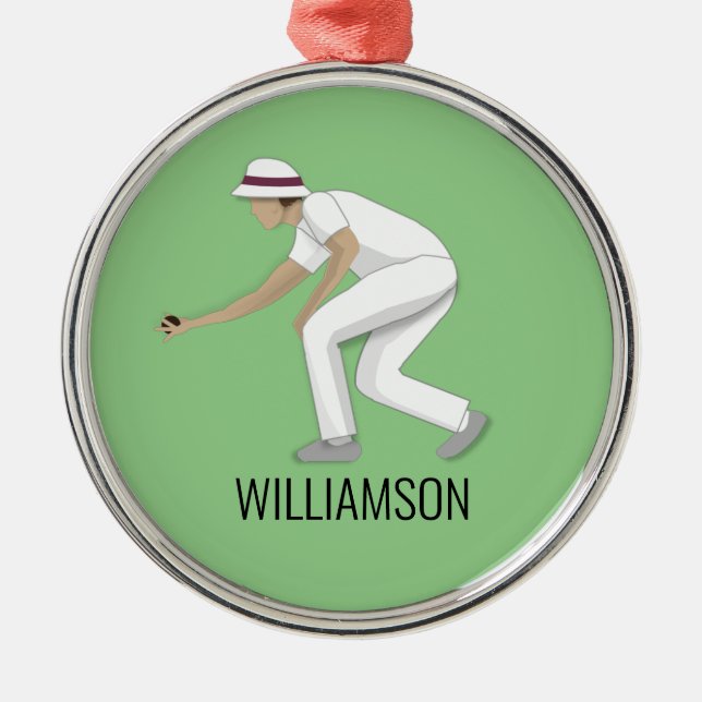 Gräsmatta Bowls Julgransprydnad Metall (Framsidan)