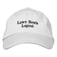 Gräsmatta Bowls Legend, broiderad hat