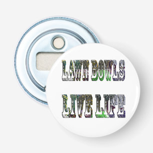 Gräsmatta Bowls Live Life Bild Logotyp Flasköppnare