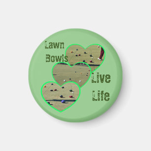 Gräsmatta Bowls Live Life Magnet