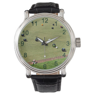 Gräsmatta Bowls, Manar Leather Watch Armbandsur