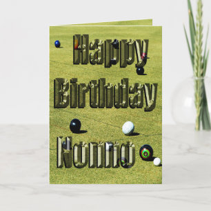 Gräsmatta Bowls Nonna Birthday Card Kort