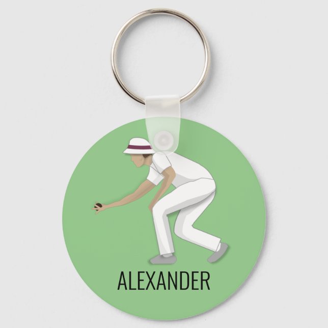 Gräsmatta Bowls Nyckelring (Framsida)