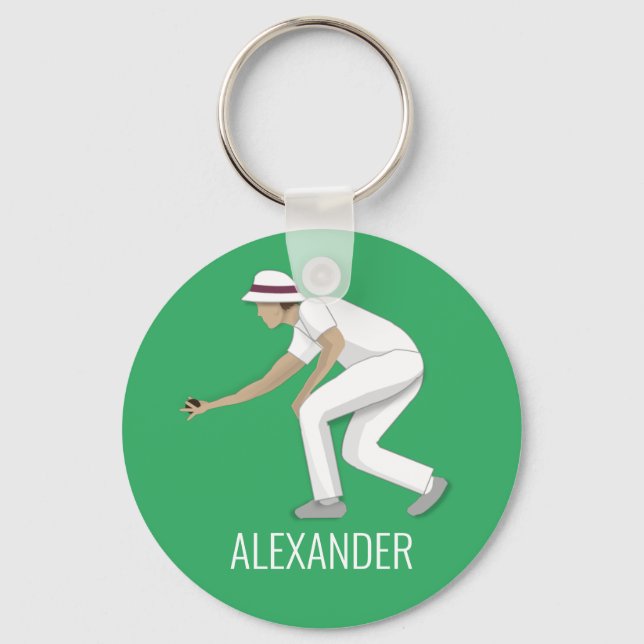 Gräsmatta Bowls Nyckelring (Framsida)