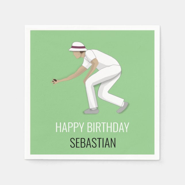 Gräsmatta Bowls Pappersservett (Framsidan)