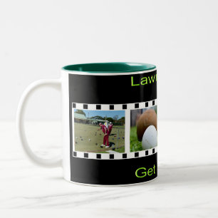 Gräsmatta Bowls Photo Strip Två-Tonad Mugg