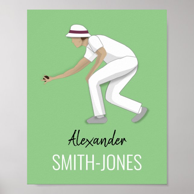 Gräsmatta Bowls Poster (Framsidan)