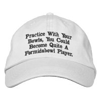 Gräsmatta Bowls Practice, broiderad Hat