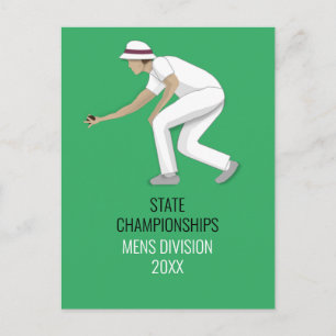 Gräsmatta Bowls Vykort