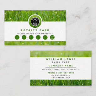 Gräsmatta Business Logotyp Landscaping Loyalty Car Visitkort