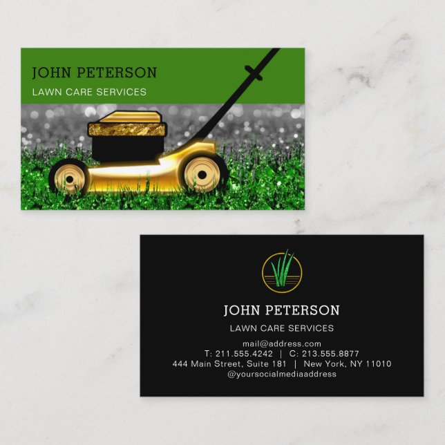 Gräsmatta Care  Gra Gra Guld Gra Visitkort (Fram/baksida)