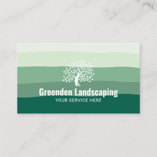 Gräsmatta Care Grönt Shades Träd Logotyp Landsc Visitkort