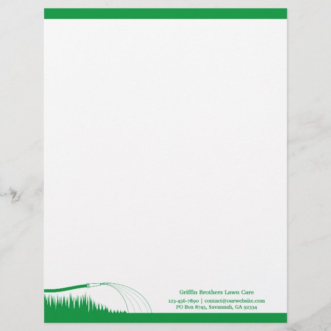 Gräsmatta Care Landscaping Letterhead Brevhuvud (Framsida)