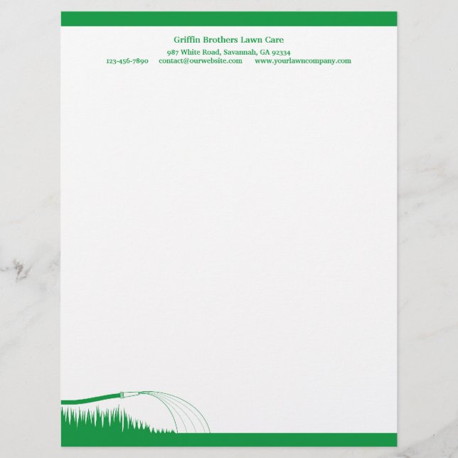 Gräsmatta Care Landscaping Letterhead Brevhuvud (Framsida)
