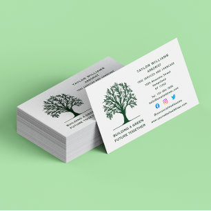 Gräsmatta Care Landscaping Träd Service Social Med Visitkort