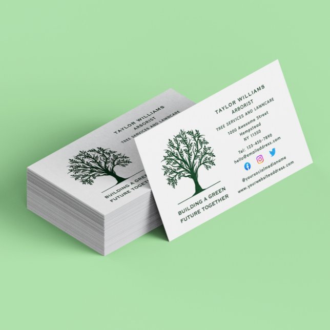 Gräsmatta Care Landscaping Träd Service Social Med Visitkort (Skapare uppladdad)