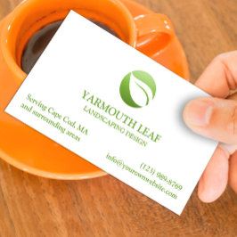 Gräsmatta Care Löv Logotyp Affärskort Visitkort