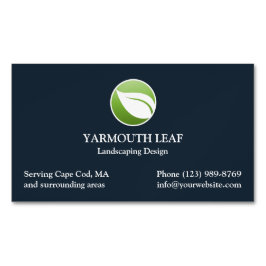 Gräsmatta Care Löv Logotyp Magnetiska Visitkort