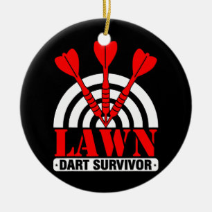 Gräsmatta Dart Survivor Julgransprydnad Keramik