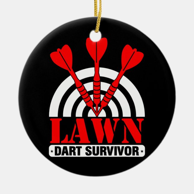 Gräsmatta Dart Survivor Julgransprydnad Keramik (Framsidan)