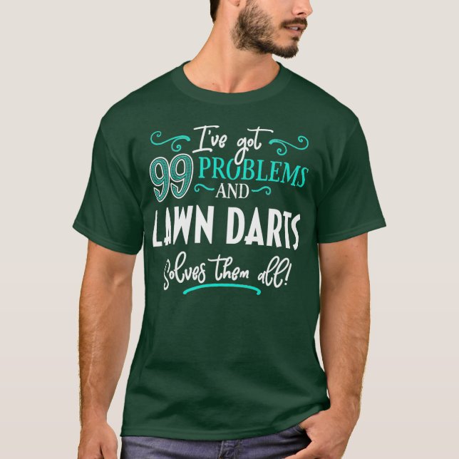 Gräsmatta Darts Shirt Gift - Gräsmatta Darts löser T (Framsida)