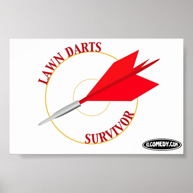 Gräsmatta Darts Survivor Poster (Framsidan)