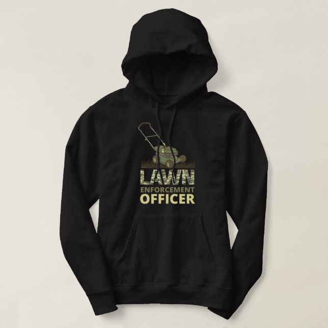 GRÄSMATTA ENFORCEMENT OFFICER lustig  gåva Hoodie (Design framsida)