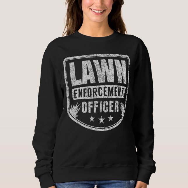 Gräsmatta Enforcement Officer Mower Gräsmatta Skog T Shirt (Framsida)