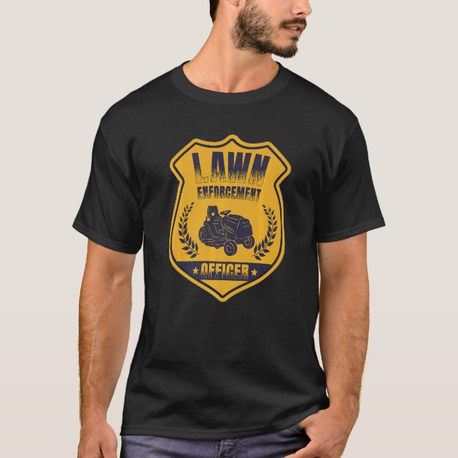 Gräsmatta exekutionstjänsteman Landscaper  Gras T Shirt (Framsida)