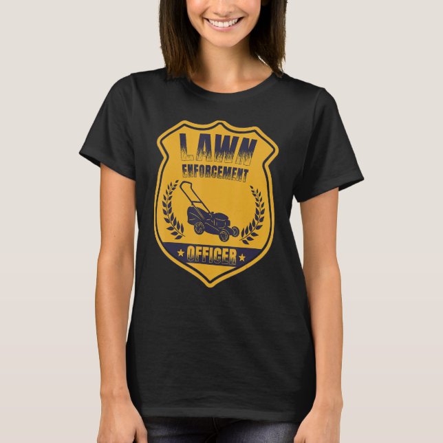 Gräsmatta exekutionstjänsteman Landscaper  Gras T Shirt (Framsida)