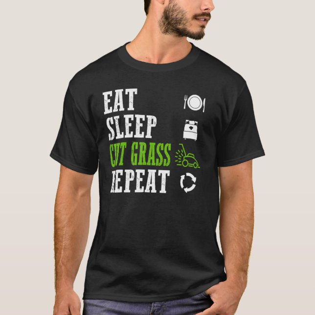 Gräsmatta för upprepad Coola av viltfångare Mower  T Shirt (Framsida)