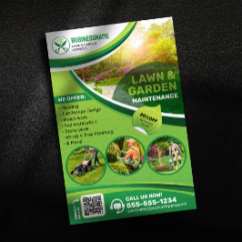 Gräsmatta & Garden Maintenance Trimming Landscapin Flygblad