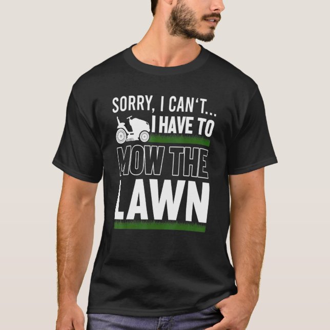 Gräsmatta Grässkärningsmaskin Pappa Far T Shirt (Framsida)