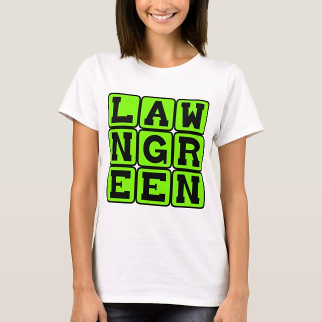 Gräsmatta Grön, Färg T Shirt (Framsida)