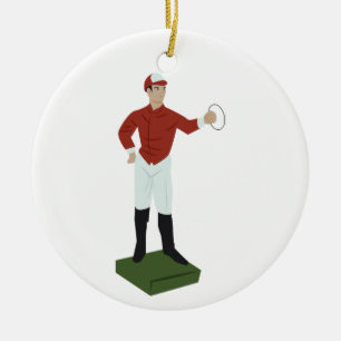Gräsmatta Jockey Julgransprydnad Keramik