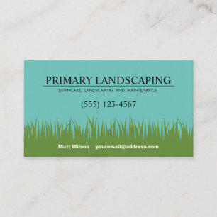 Gräsmatta Landscaper Service Grass Visitkort