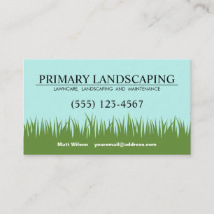 Gräsmatta Landscaper Service Grass Visitkort