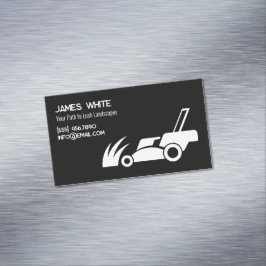 Gräsmatta Landscaping Affärskort Magnet