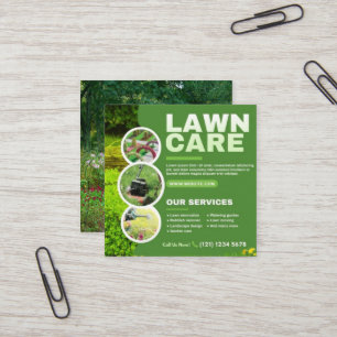 Gräsmatta Landscaping Fyrkantigt Visitkort