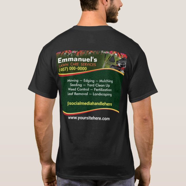 Gräsmatta Landscaping Grass Cining T-Shirt (Baksida)