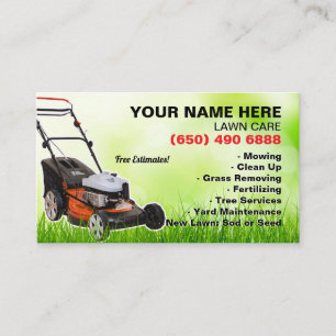 Gräsmatta Landscaping Mining Grass Träd Service Visitkort