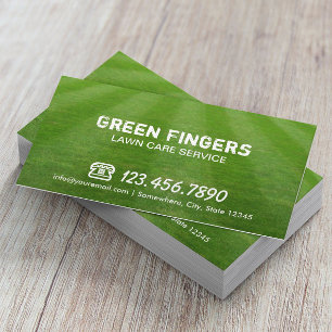 Gräsmatta & Landscaping Professionell Grönt Fält Visitkort