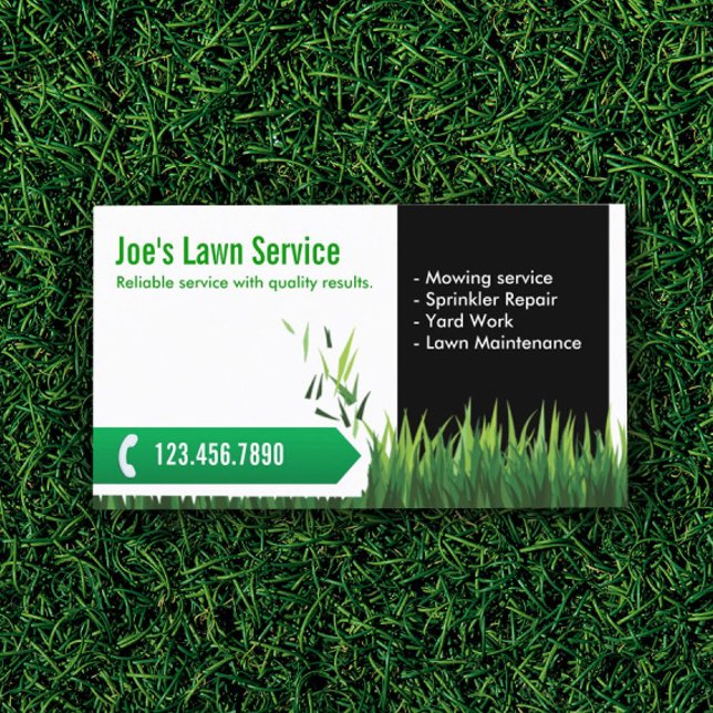 Gräsmatta Landscaping Professionell Mwing Visitkort (Skapare uppladdad)