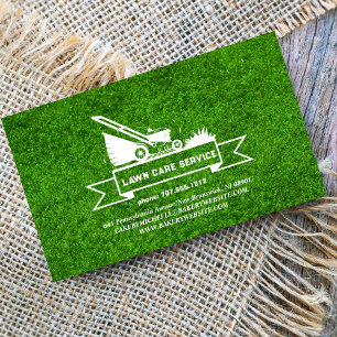 Gräsmatta Landscaping Service Grass Fält grönt Visitkort