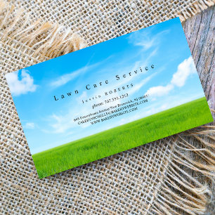 Gräsmatta Landscaping Service Grass Fält grönt Visitkort