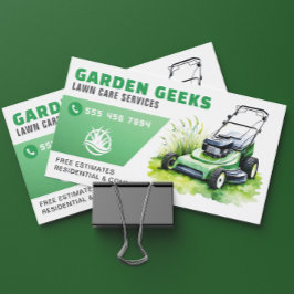 Gräsmatta Landscaping Service - vattenfärg Visitkort