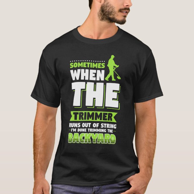 Gräsmatta Landscaping Trimmer T Shirt (Framsida)