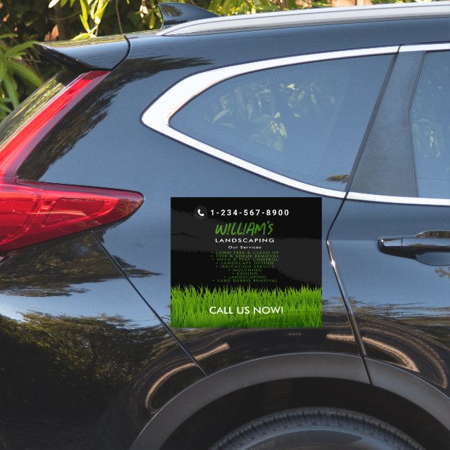 Gräsmatta landskapsvård för gruvskärning klistermärken (Bilsidan)